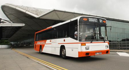 A Dennis Lance bus ran between Chek Lap Kok Airport and Tung Chung in the late 1990s